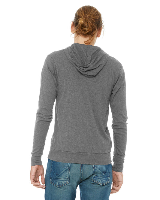 Unisex Triblend Full-Zip Lightweight Hoodie - Bella + Canvas