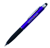 Plastic Blue Pen with Stylus