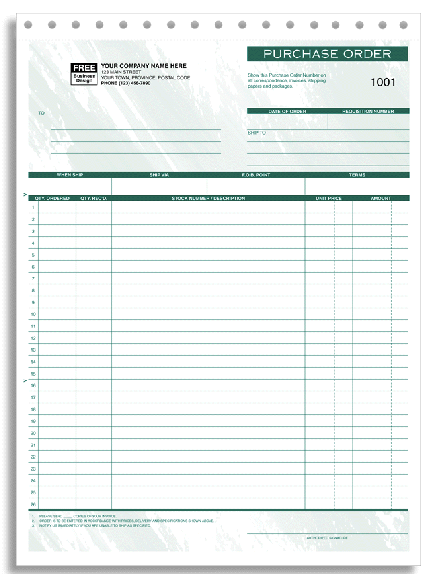 Carbonless Purchase Order