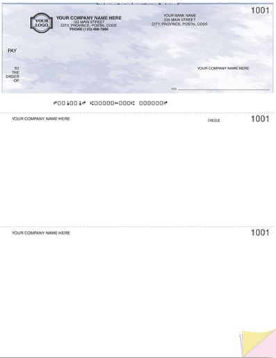 Standard Laser Top Cheque (W9085)