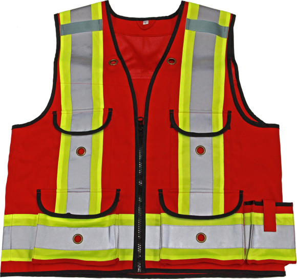 Surveyor vest with CSA striping