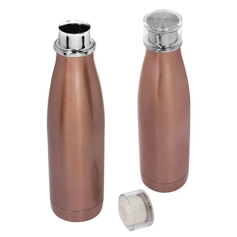 Rose gold stainless steel tumbler