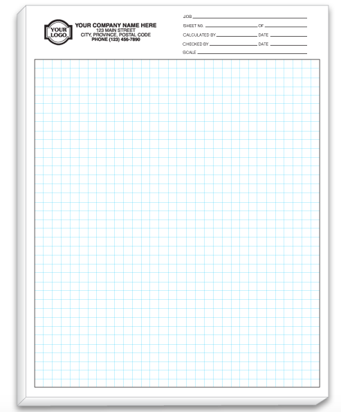 Personalized Graph Paper Pads