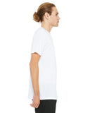 White unisex t-shirt on model side view
