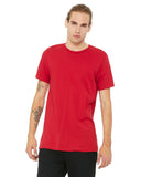 Red unisex t-shirt on male model