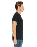 Black Unisex T-shirt on Model Side View