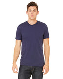 Navy unisex t-shirt on male model
