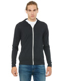 Triblend grey zip up sweater