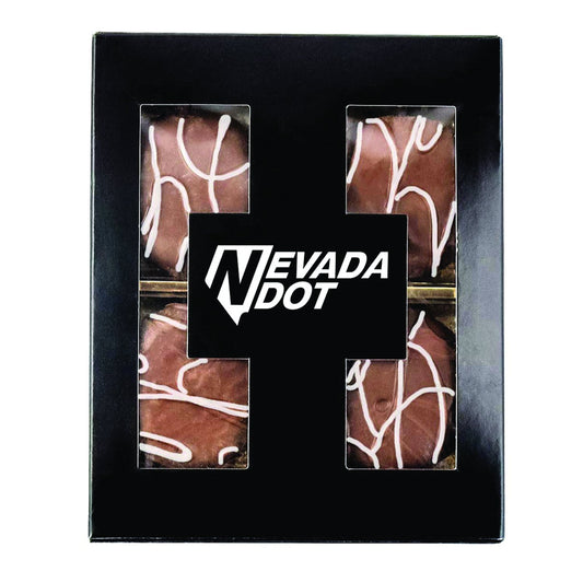 4 piece sandwich cookie box with logo