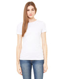white fitted ladies t-shirt