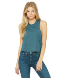 Green racerback cropped tank top