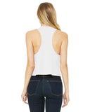 ladies racerback white cropped tank top