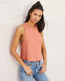 Ladies pink racerback cropped tank top