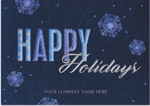 Blue toned Happy Holidays Card