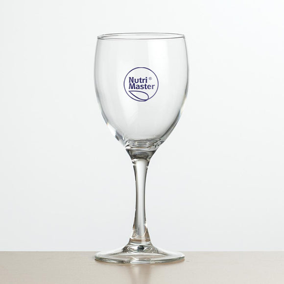 Wine glass with logo