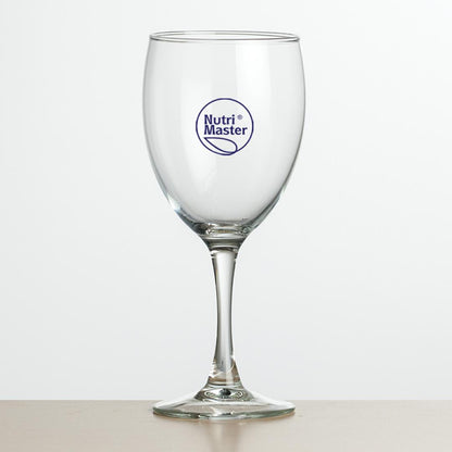 Wine glass with logo