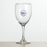 Wine glass with logo