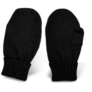 Olympic knit mittens with 2 X 2 rib cuff