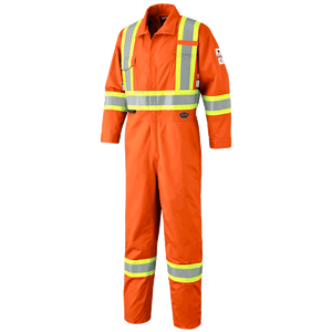 FR-TECH® FR/ARC RATED 7 OZ HV SFTY COVERALLS - 88/12 CTN/NYLON