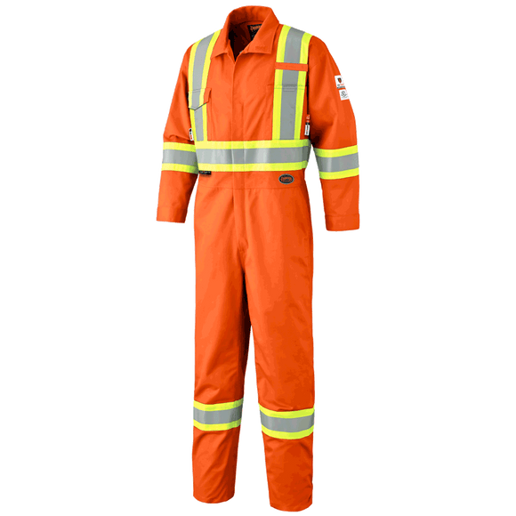 FR-TECH® FR/ARC RATED 7 OZ HV SFTY COVERALLS - 88/12 CTN/NYLON