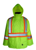 High visibility green insulated jacket