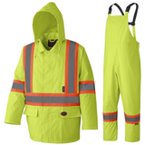 HV WTRPF SFTY RAINSUIT - 210D OX. POLY W PVC BKNG