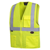 HI-VIZ SAFETY VEST WITH 2" TAPE - TRICOT POLY INTERLOCK