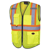 HI-VIZ ZIPPER FRONT MESH SAFETY VEST