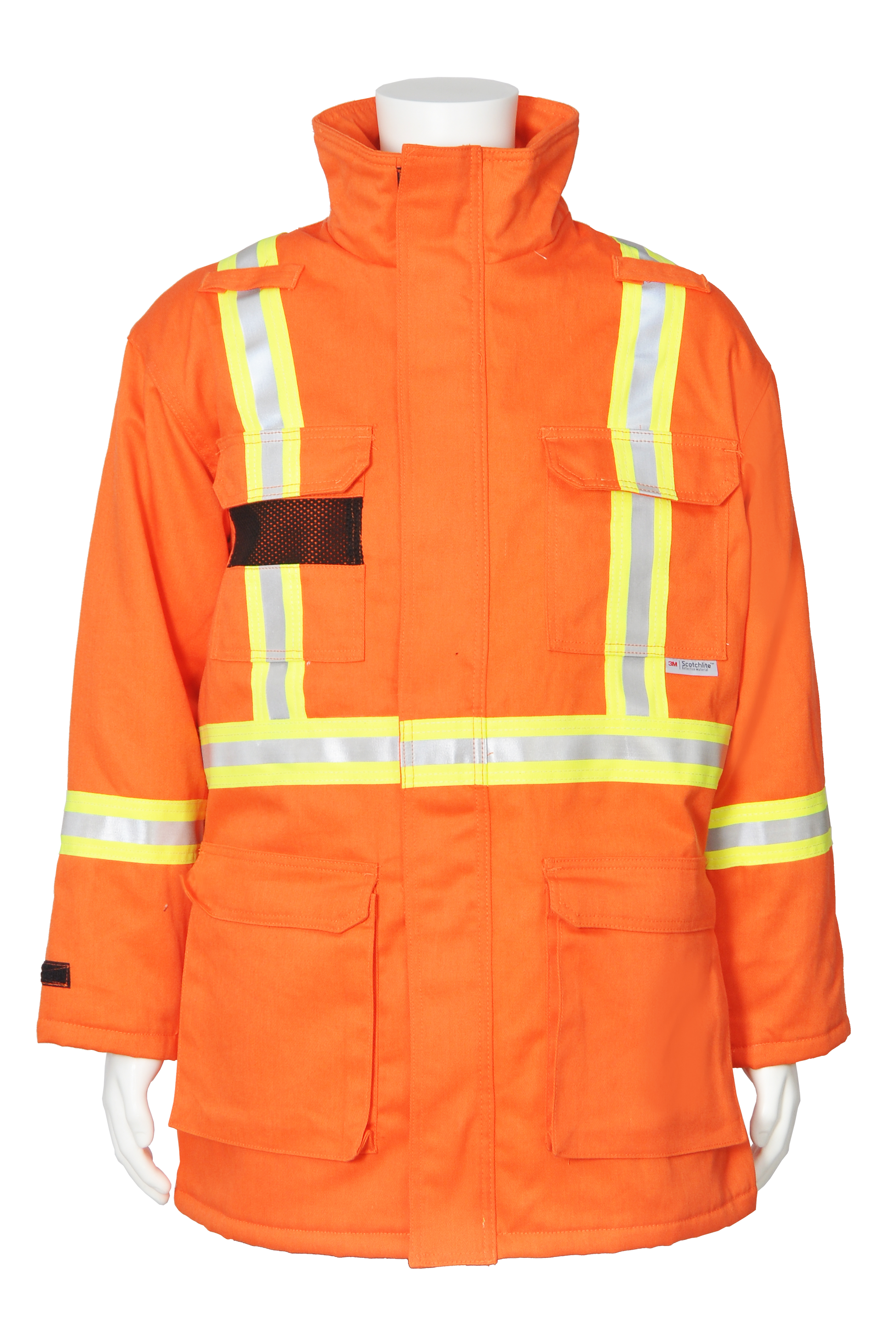 High visibility FR CSA striped insulated parka