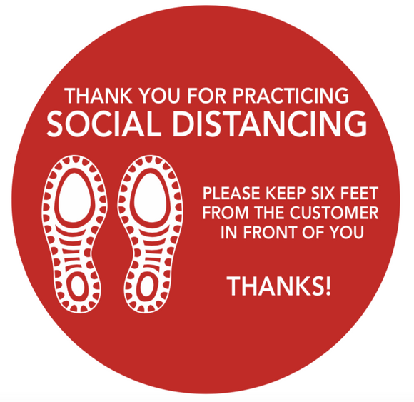 Social Distance Floor Stickers