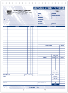 Large Service Order/Invoice Forms (244)