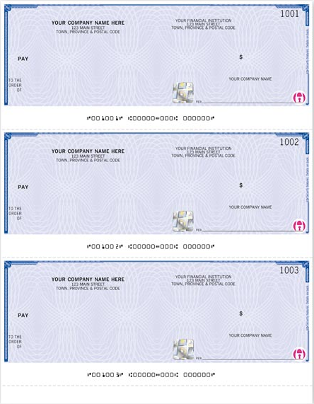 QuickBooks High Security Cheques - 3-to-a-Page WHS9011