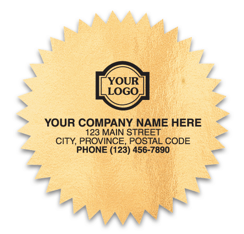 Gold Foil Starburst Labels CC320