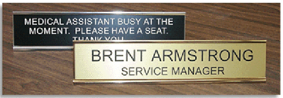 Desk Name Plates / Policy Plates - Gold 1646G
