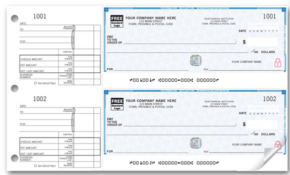 High Security 2-To-A-Page Cheques WHS437