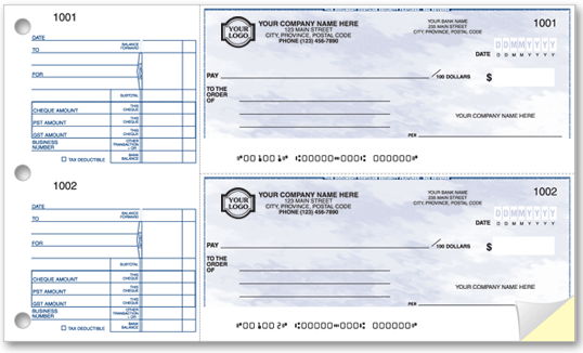 Two-to-a-Page Manual Expense Cheque W440