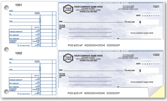 Two-to-a-Page Manual Expense Cheque W440