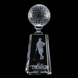 Crystal golf tower award