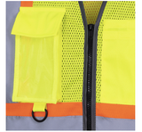 HI-VIZ ZIPPER FRONT MESH SAFETY VEST