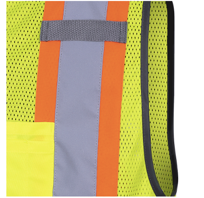 HI-VIZ ZIPPER FRONT MESH SAFETY VEST