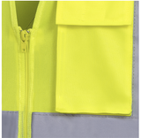 HI-VIZ SAFETY VEST WITH 2" TAPE - TRICOT POLY INTERLOCK