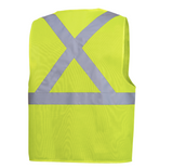 HI-VIZ SAFETY VEST WITH 2" TAPE - TRICOT POLY INTERLOCK