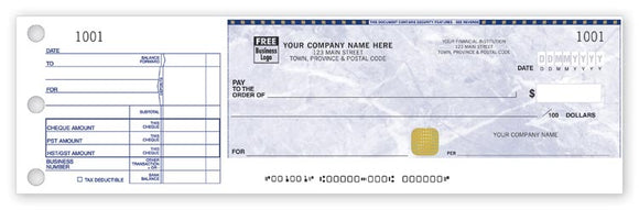 One to a page cheque