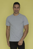 athletic heather tee on male model