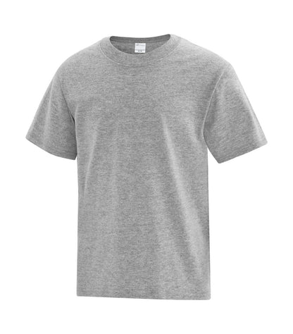youth heather grey tee