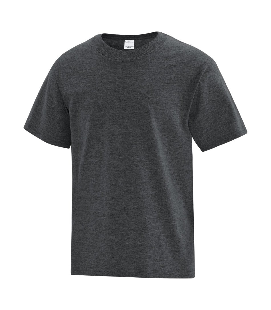 youth dark heather grey tee