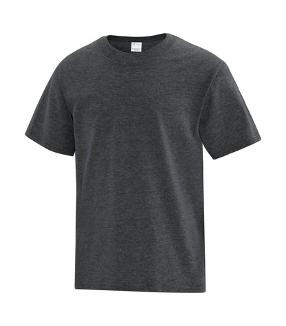 youth dark heather grey tee