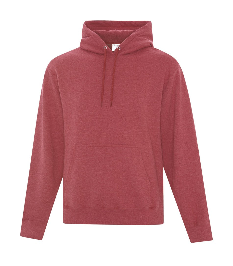 Fleece Hooded Sweatshirt Heather Red