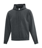 Dark heather grey full zip sweatshirt