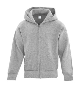 Youth full zip hoodie athletic heather